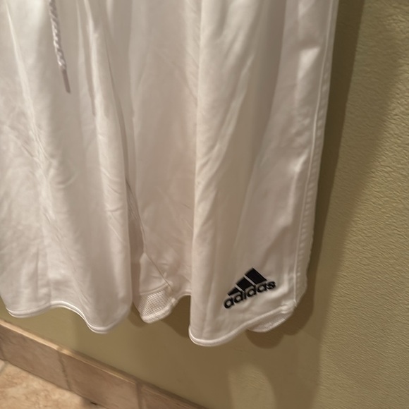 Adidas White Athletic Shorts Lightweight Mesh womans size Medium - Picture 4 of 10